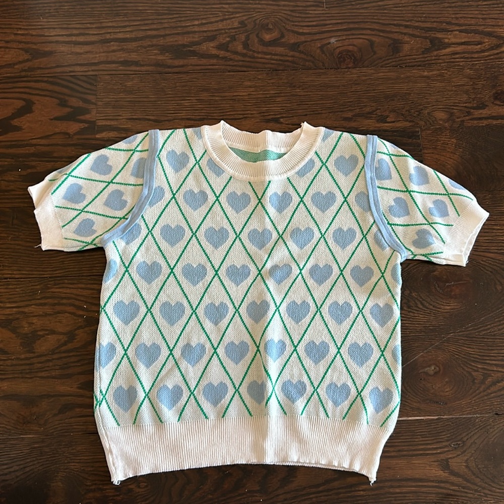 Blue Heart Sweater